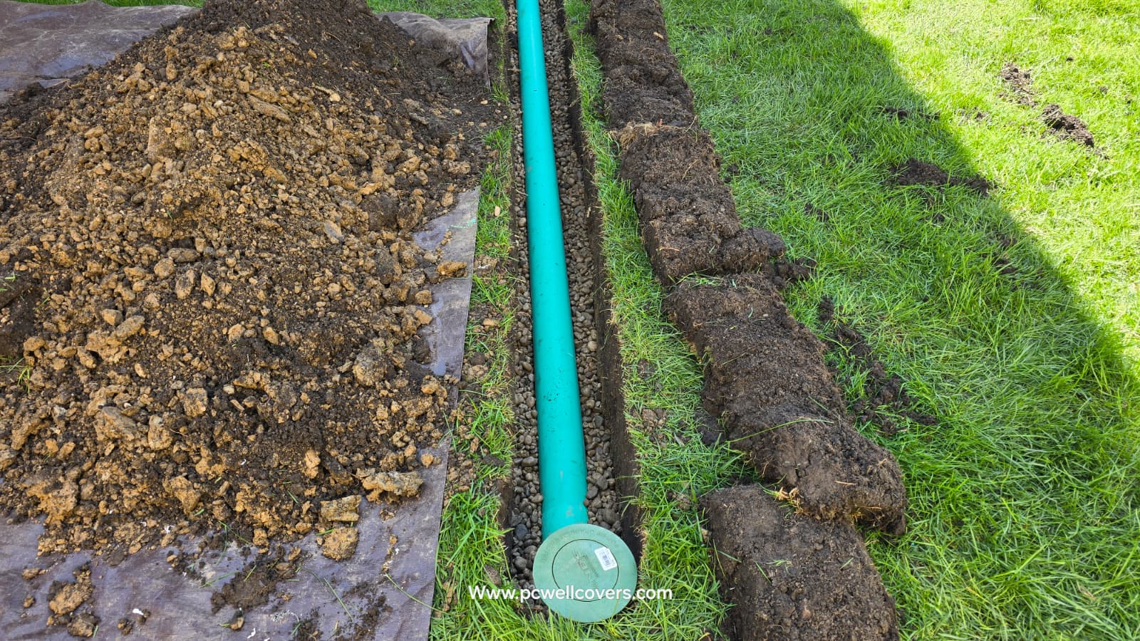 French Drain Installation in Progress